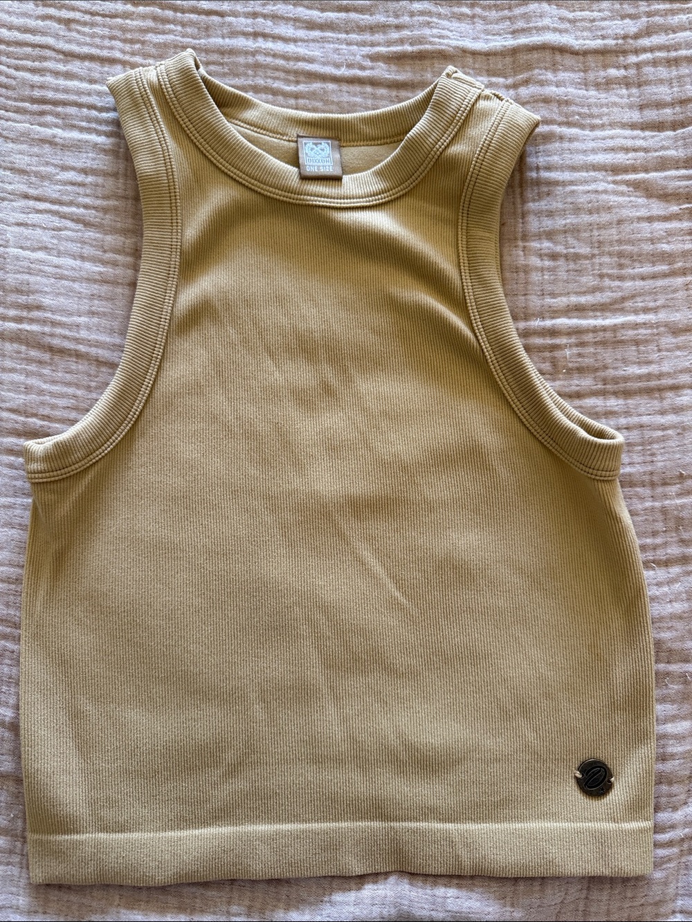 DIXXON Neutral Tan Ribbed Tank Top for Women